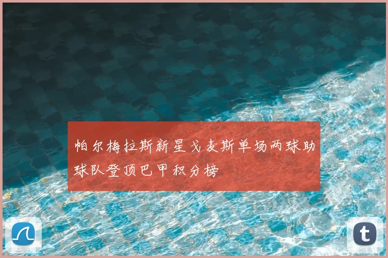 帕尔梅拉斯新星戈麦斯单场两球助球队登顶巴甲积分榜